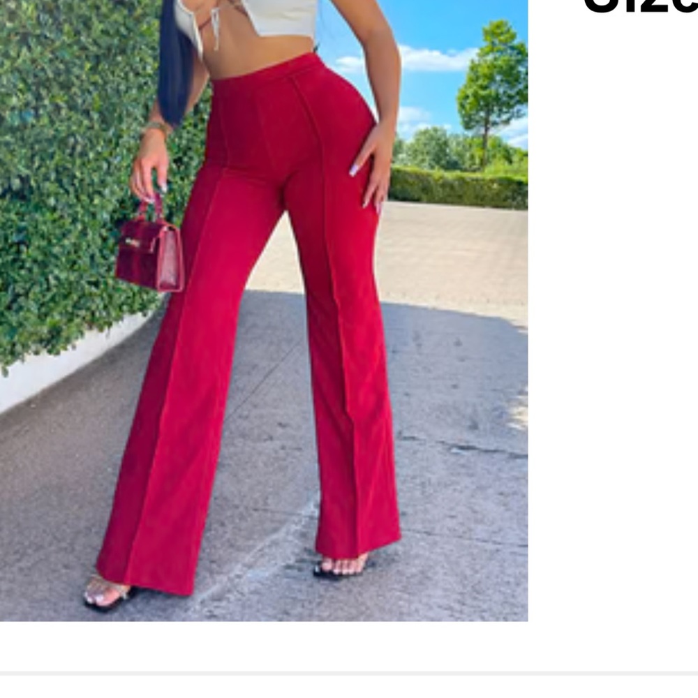 Fashion Nova Bold Red Wide Leg Pants